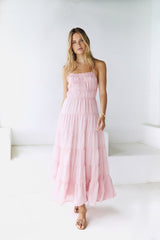 Renaissance Art Maxi Dress Pink
