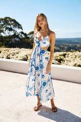 Maxikleid "Open Doors" Blau