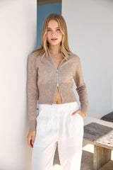 Chai Latte Strickoberteil Braun