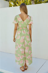 Blossom Season Maxi Dress Green
