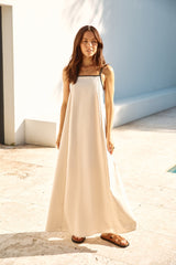 Looking Forward Maxikleid Creme