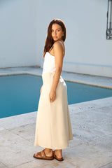 Brunch Date Midi Dress Beige