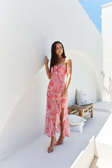 Majorca trägerloses Midi-Kleid Rosa