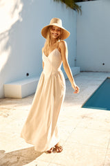 SEVEN WONDERS Zephy Maxikleid Sand