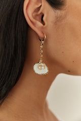 18k vergoldete Hidden Meaning Ohrringe Gold
