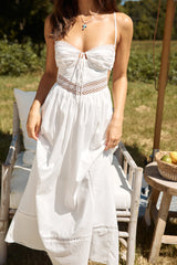 Maxikleid „Between Fields“, weiß