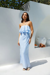 Luna Cascade Trägerloses Maxikleid