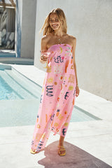 Magic Tricks Strapless Maxi Dress Pink
