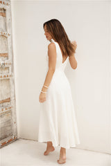 Maxikleid mit weicher Silhouette in Weiß