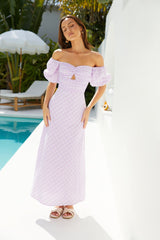 Zartes Wolken-Maxikleid Lila
