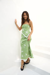 Vacation Away Asymmetrical Top Green