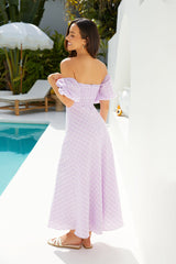 Zartes Wolken-Maxikleid Lila