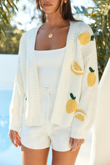 Limonaden-Spritz-Cardigan Gelb