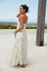 Geblümtes Maxikleid Rebekah Beige