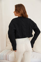 SNDYS Laine Cable Cardigan Schwarz