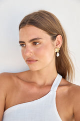 18K vergoldete Exotic Retreat Ohrringe Gold