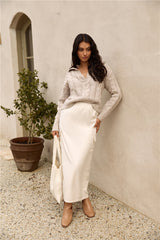 SEVEN WONDERS Picilo Long Midi Skirt Stone