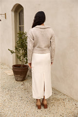 SEVEN WONDERS Picilo Long Midi Skirt Stone