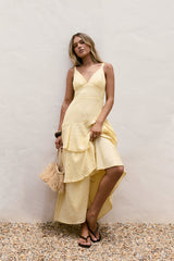 Oh Sunflower Dreams Maxi Dress Yellow