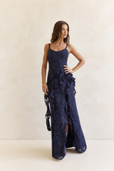Urban Elegance Maxikleid Marineblau
