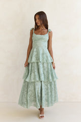Maxikleid "Meadow Of Dreams" Salbeigrün