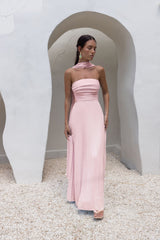 Rosewater Roads Trägerloses Maxikleid Blush