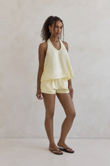 Evelyn Neckholder-Top Gelb