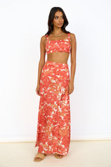 Goldener Maxi-Rock in Orange