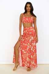 Goldener Maxi-Rock in Orange