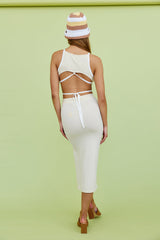 Zweites Mal Crop Top Beige