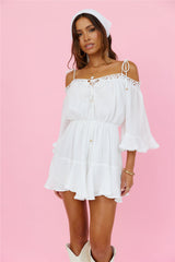 Floating Above Romper White