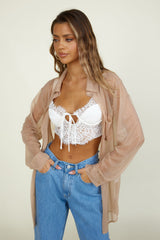 Move With Grace Crop Top Weiß