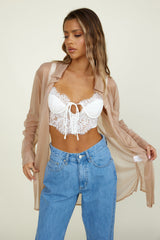 Move With Grace Crop Top Weiß