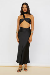 Sunset and Vine Crop Top Schwarz