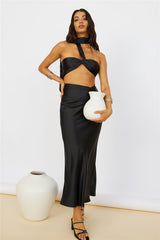 Sunset and Vine Crop Top Black