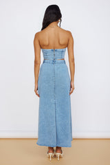Starlit Symphony bauchfreies Jeans-Top