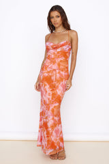 Blooming Sunshine Maxikleid Orange