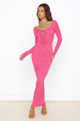 Maxikleid „Just Believe“ in Pink