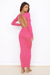 Maxikleid „Just Believe“ in Pink