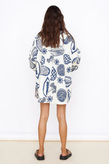 Sommerleuchtendes Hemdkleid Blau