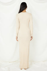 LIONESS Opulence Maxikleid Beige