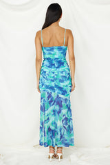 Deep Sea Dive Maxi Dress Blue