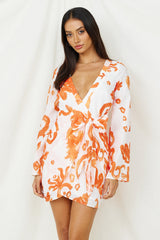 Make It Happen Mini Dress Orange