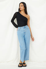 Hand On My Heart Crop Top Black