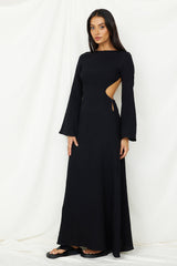 SNDYS Dahlia Maxikleid Schwarz