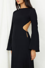 SNDYS Dahlia Maxikleid Schwarz