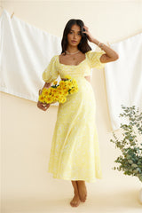 Maxikleid "Back From Florence" Gelb