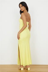 Trägerloses Maxikleid Josephine Gelb