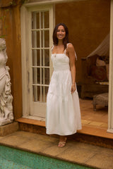 Luxe Horizon Maxikleid Weiß