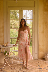 Maxikleid „Blossom Bliss“ in Rosa